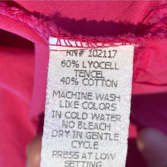 Eleven Stitch Design S Pink Swing Button Down Shirt Top Blouse Lagenlook - Picture 8 of 15